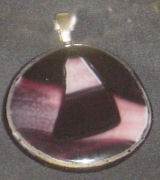 circular, purple pink pendant  drop