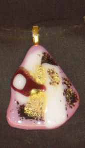 Irreg pendant only in Pink cranberrry gold